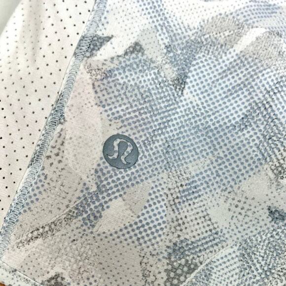 Lululemon | Real Quick Short Perforated 3.5" in 
Jasmine White Multi Running 6 - Picture 8 of 12